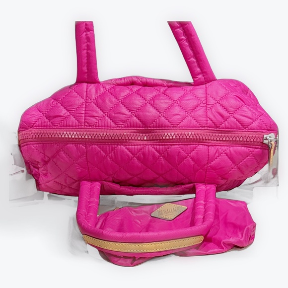 Mz Wallace Pink Top Handle Bag Convertible Satchel Crossbody PRISTINE - Picture 9 of 12